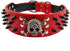 Spiked Studded Dog Collar, Stylish Leather for Medium & Large Dogs, 2 Inch Width (M, Red)
