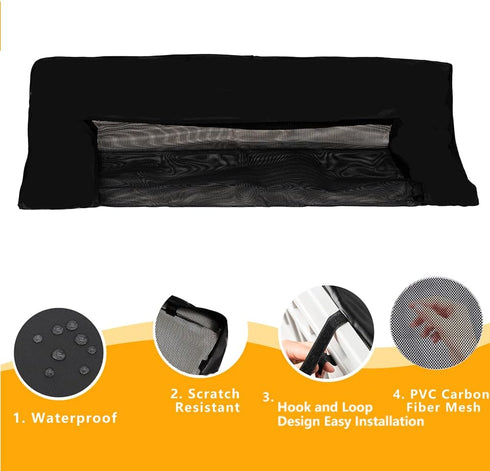 Dog Playpen Mesh Top Cover - 36" Inch Pet Playpen Cover, Ideal for Indoor/Outdoor Use (Pure Black)