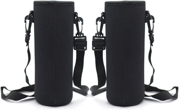 Kvvdi 2 Pack 32 oz Neoprene Glass Water Bottle Cooler Sleeve, Insulator with Shoulder Strap