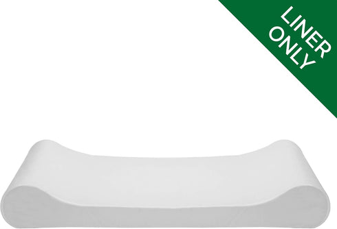 Furhaven Dog Bed Liner, Water-Resistant Contour Luxe Lounger Foam Mattress Protector Cover - White, Jumbo (X-Large)