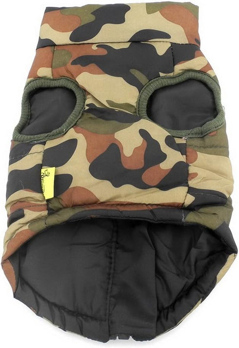SMALLLEE_LUCKY_STORE New Soft Padded Vest Harness for Small Dogs - Green Camouflage, Model: BFL049-Green-L, L(Chest