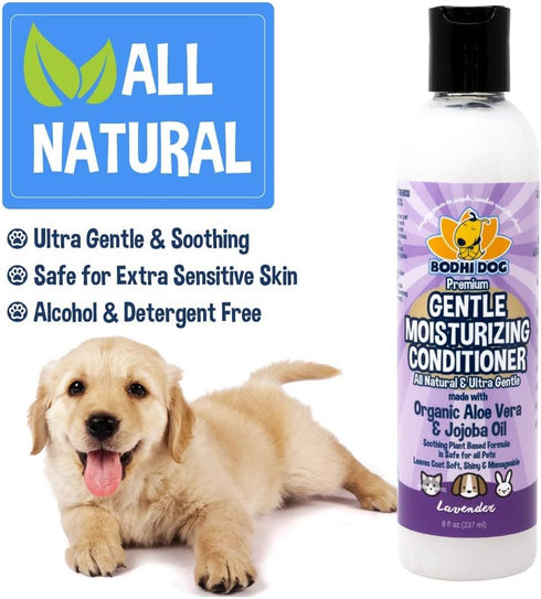 Bodhi Dog Gentle Moisturizing Dog Conditioner, Plant-Based Formula with Aloe Vera & Jojoba Oil, Lavender Scent