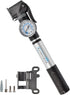Lumintrail Portable Mini Bike Pump, Fits Presta & Schrader Valves, Frame Mount Tire Air Pump with Pressure Gauge
