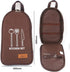 NatSumeBasics Portable Travel Bag Organizer for Camping Cooking Utensils, BBQ Kitchen Kit (1pc Brown Bag)