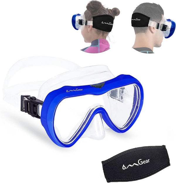 OMGear Snorkeling Gear, Diving Mask for Kids & Adults, Silicone Swim Goggles with Nose Cover for Scuba Diving