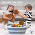 CYGNE Dog Bath Tub | Collapsible Bathtub with Water Drain Plug | Portable Foldable Design for Pet Puppy Small Dogs