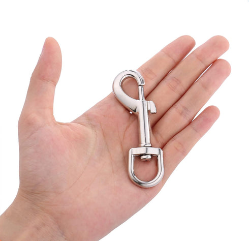 Dog Leash Snap Clip Clasp Swivel Heavy Duty Pet Leashes Clips Key Chain 3 Inch 6 PCS for Linking Pet Collar