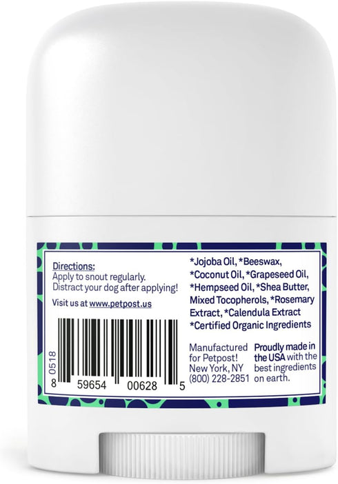 Petpost Snout Balm for Dogs, 0.64 oz - Nourishing Soother Balm with Organic Coconut Oil, Jojoba Oil, Shea Butter