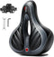 Waterproof Comfort Bike Saddle Seat with Dual Shock Absorbing Ball, Thickened Memory Foam for Indoor Cycling