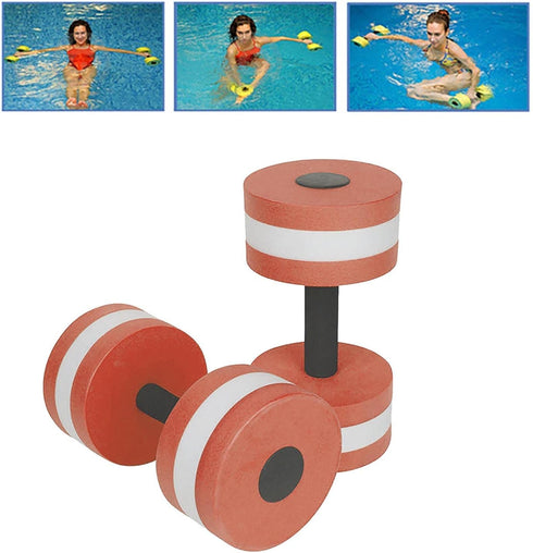Lagukka Set, 2PCS Aquatic Dumbbell Water Dumbells Pool Resistance Water Fitness Equipment Foam Dumbbell Water Aerobics