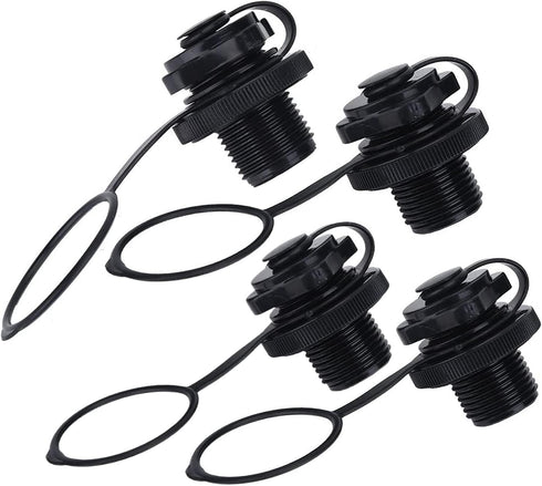 Inflatable Boat Air Valve Screw - One-Way Inflation Replacement Screw for Inflatable Boat Spiral Air Plugs (4)