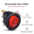 Round Red Illuminated On/Off Switch for Kidzone 12V Bumper Car Ride On Toy