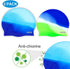 Silicone Swim Caps, 2 Pack Durable Comfortable Adult Swimming Cap for Women and Men, Short Hair Long Hair