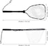 MAGICLULU Portable Foldable Silicone Fishing Net with White Mesh and Black Frame, Compact Shrimp Catching Net