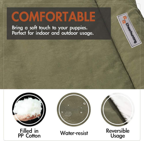 Camping Dog Bed, Waterproof and Washable Pet Bed 40”X32”, Durable Portable Travel Mat for Outdoor Use