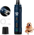 Casfuy Dog Nail Grinder with 2 LED Light - 4.8V Powerful 2-Speed Electric Nail Trimmer for Medium Large Dogs