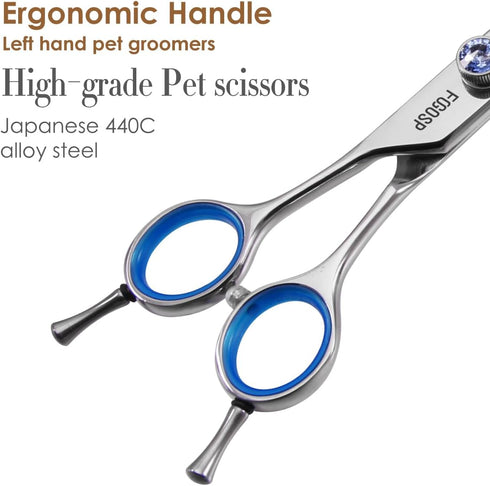 Left Handed Chunkers Dog Grooming Scissors 7.5'' Professional Thinning Shears, Japan 440C, 70% Thinning Rate
