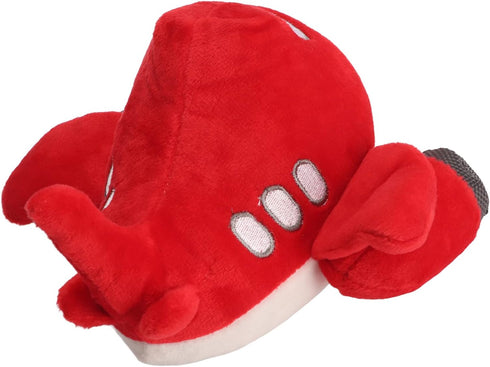 Interactive Plush Airplane Dog Toy - Red
