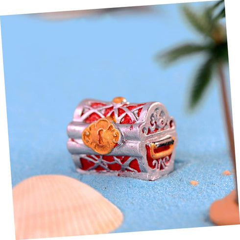 4Pcs Mini Treasure Chest Aquarium Decorations, Fun Fish Tank Air Decorations, Pearlescent Gift