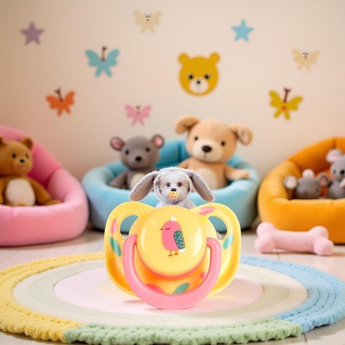 Mozff Pet Silicone Calming Pacifier, Dog Pacifiers for Small Dogs, Kitten Pacifiers, Puppy Teething Toys and Cat Chew