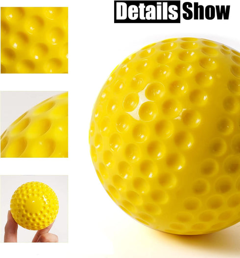12 Pack 9-Inch Baseballs Dimpled Baseballs, Pitching Machine Balls for Hand-Eye Coordination, Hitting and Fielding