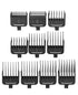 Oneisall 10Pcs Dog Clippers Attachment Guide Comb Guards RFC-676 #1-#8, Cut Lengths 1.5mm to 25mm, Black
