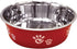 Ethical Pet Barcelona 64-Ounce Matte and Stainless Steel Pet Dish, Raspberry