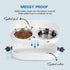 All for Paws Height Adjustable Cat Elevated Bowls - Stainless Steel Dog Food Water Bowls, Mess Proof Pet Feeding Bowls