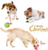 Vehomy Christmas Squeaky Dog Toys, 3Pcs Spicy Chewing Balls with Snowflake Pattern for Small Medium Large Dogs