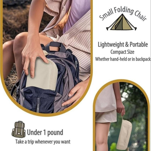 Generic Portable Folding Outdoor Chair, Collapsible Folding Chair, Mini Foldable Camping Stool, Aluminum Alloy