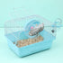 Pet Hamster Cage with Running Wheel, Water Bottle, Food Basin, Portable Carrier House Mice Home Habitat for Going Out,