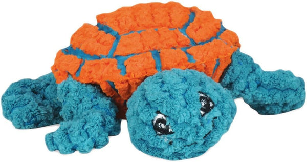 Hugglehounds Ruff-Tex Squeaky Tough Dog Chew Toy All Natural, Turtle, Large