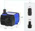 AQUANEAT Small Fountain Pump - 80 GPH Submersible Water Pump for Aquarium, Outdoor Fountain, Hydroponics