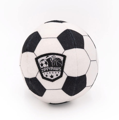 ZippyPaws SportsBallz Dog Squeaky Toys, Funny Plush for Small, Medium, & Large Dogs, Interactive Squeaker