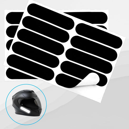 HJZHII 10PCS Black Reflective Tape, Motorcycle Helmet Decals Reflective Stickers for Helmet Motorcycle Helmets Stickers