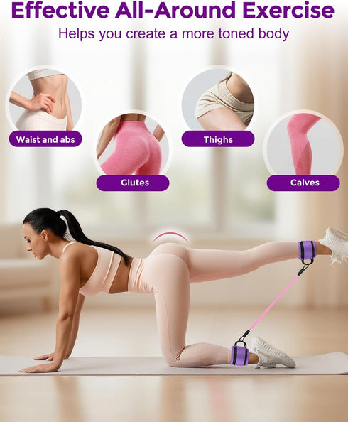 Set, 28 Home Pilates Essentials Kit for Women, Magic Circle Pilates Equipment Ring and Ball Resistance Bands Workout