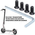 VBESTLIFE E-Scooter Hex Wrench Tool Kit, 4Pcs Handlebar Front Fork Tube Screws with Hex Wrench