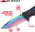 TAC Force Spring Assisted Folding Pocket Knife - Rainbow TiNite Coated Blade with Black Aluminum Handle