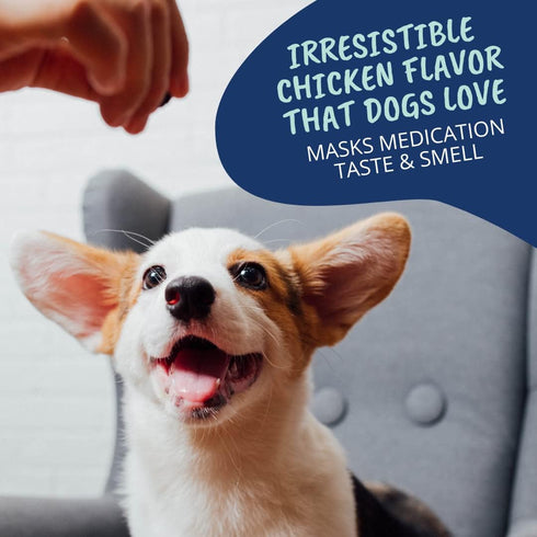 Under the Weather Pet Pill Wrap for Dogs - Natural Chicken Flavor Treats Wraps to Hide Medications and Vitamins