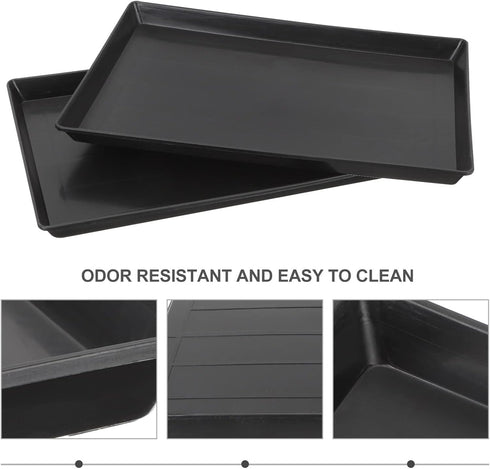 Ipetboom Dog Crate Tray Replacement, 2 Pcs, Plastic Bottom Tray for Large Dog Crate, Cat & Rabbit Kennels