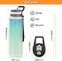 siphylline 30 oz Blue Mint Green Glitter Sparkling Simply Modern Water Bottle Tritan BPA Free Leak Proof non toxic