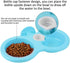 Pssopp Double Dog Bowl, Hanging Pet Food and Water Feeder, Plastic, Blue