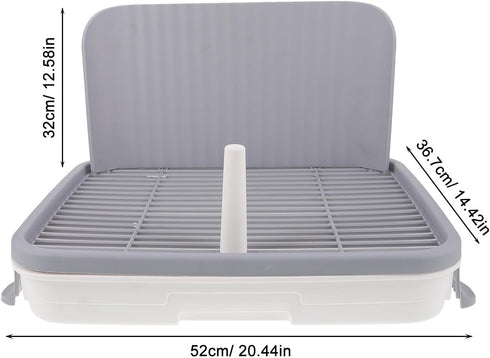 BETOOKY Pee Pad Holder - Dog Litter Box with Post Puppy Pads Holder Plastic Potty Tray for Travel Small Medium Large