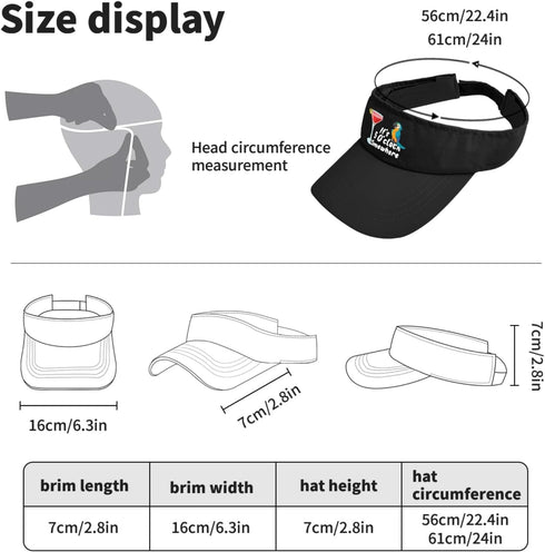 It is 5 O'clock Somewhere Caps, UV Protection Visor for Men Baseball Hat Golf Hats