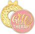 Golf is My Therapy Pink Gold Ball Marker - Funny Accessories with Hat Clip, Great Gifts for Women Golf Fans