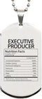 DesiDD Funny Executive Producer Gifts - Nutrition Facts Dog Tag Necklace for Coworker
