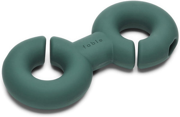 FABLE Twin Falcon Dog Tug Toy, Treat Dispensing with Multiple Cavities for Interactive & Solo Play, Non-Toxic
