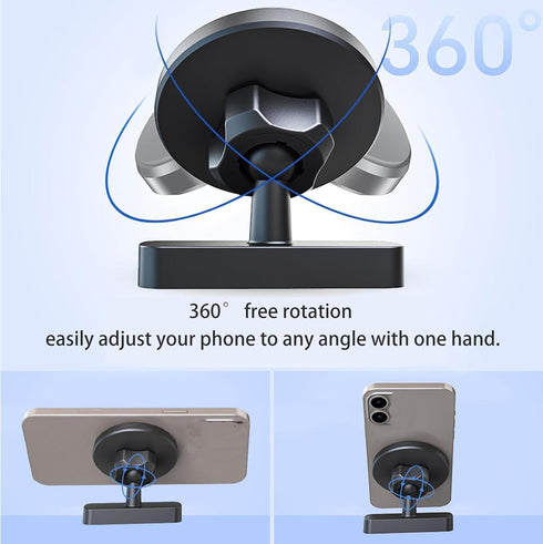 Hills Golf 360 N52 (1pcs) Cart Phone Holder, Phone Caddy Magnetic Phone Holder, Rotation Dual Magnets Try Hills Phone