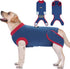 IDOMIK Dog Recovery Suit for Female Spay - Adjustable Anti-Licking Onesie, Soft Wound Bandage & E-Collar Alternative