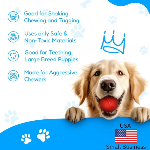 Pacific Pups Large Dog Toys, 4 Piece Dog Toy Set, Dog Tug of War Toys for Aggressive Chewers, Large Dog Rope Toys for Large Breed Dogs, Dog Pull Toys for Large Dogs/Dog Tug Toys Rope Dog Toys
